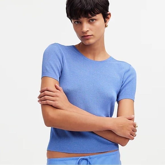 Madewell Celeste Micro-Rib Sweater Tee - Picture 1 of 6